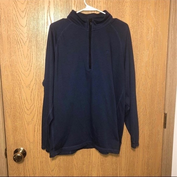 Timberland Men’s Navy Blue Casual Basic Quarter Zip Pullover Size XL - Picture 2 of 5